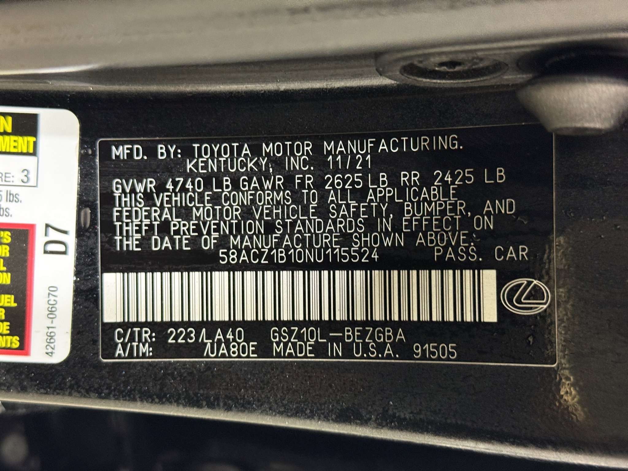 Used 2022 Lexus ES 350 w/ Accessory Package 2 image 23