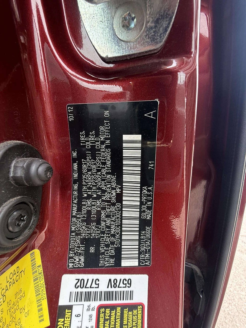 Used 2013 Toyota Sienna XLE FWD image 23