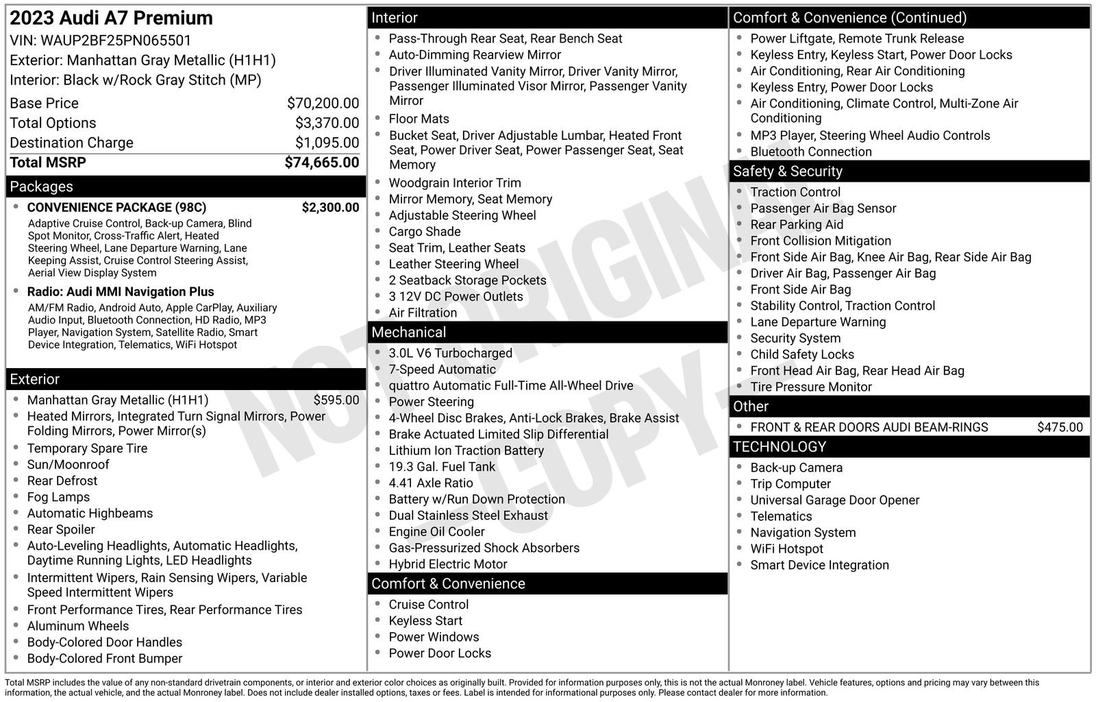 Certified 2023 Audi A7 3.0T Premium w/ Convenience Package image 39
