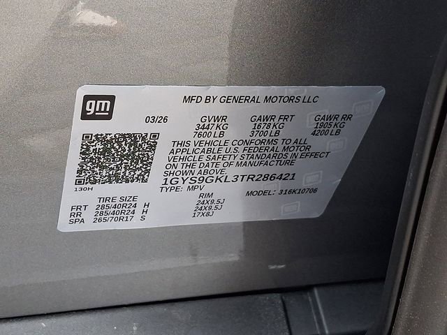 New 2026 Cadillac Escalade Platinum Sport w/ LPO, ONYX Package image 16