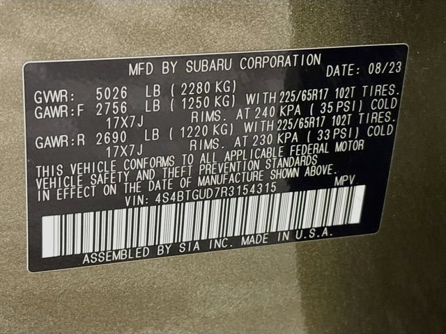 Certified 2024 Subaru Outback Wilderness AWD/4WD image 38