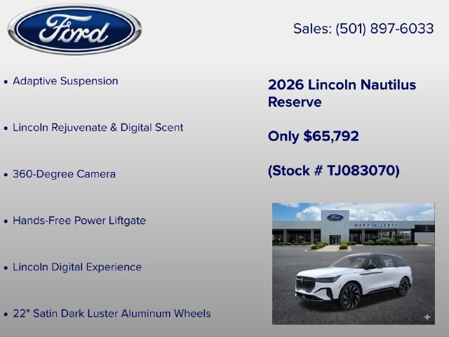 New 2026 Lincoln Nautilus Reserve w/ Jet Appearance Package AWD/4WD image 12