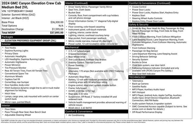 Used 2024 GMC Canyon Elevation RWD image 25