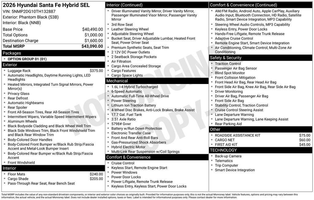New 2026 Hyundai Santa Fe SEL AWD/4WD image 34
