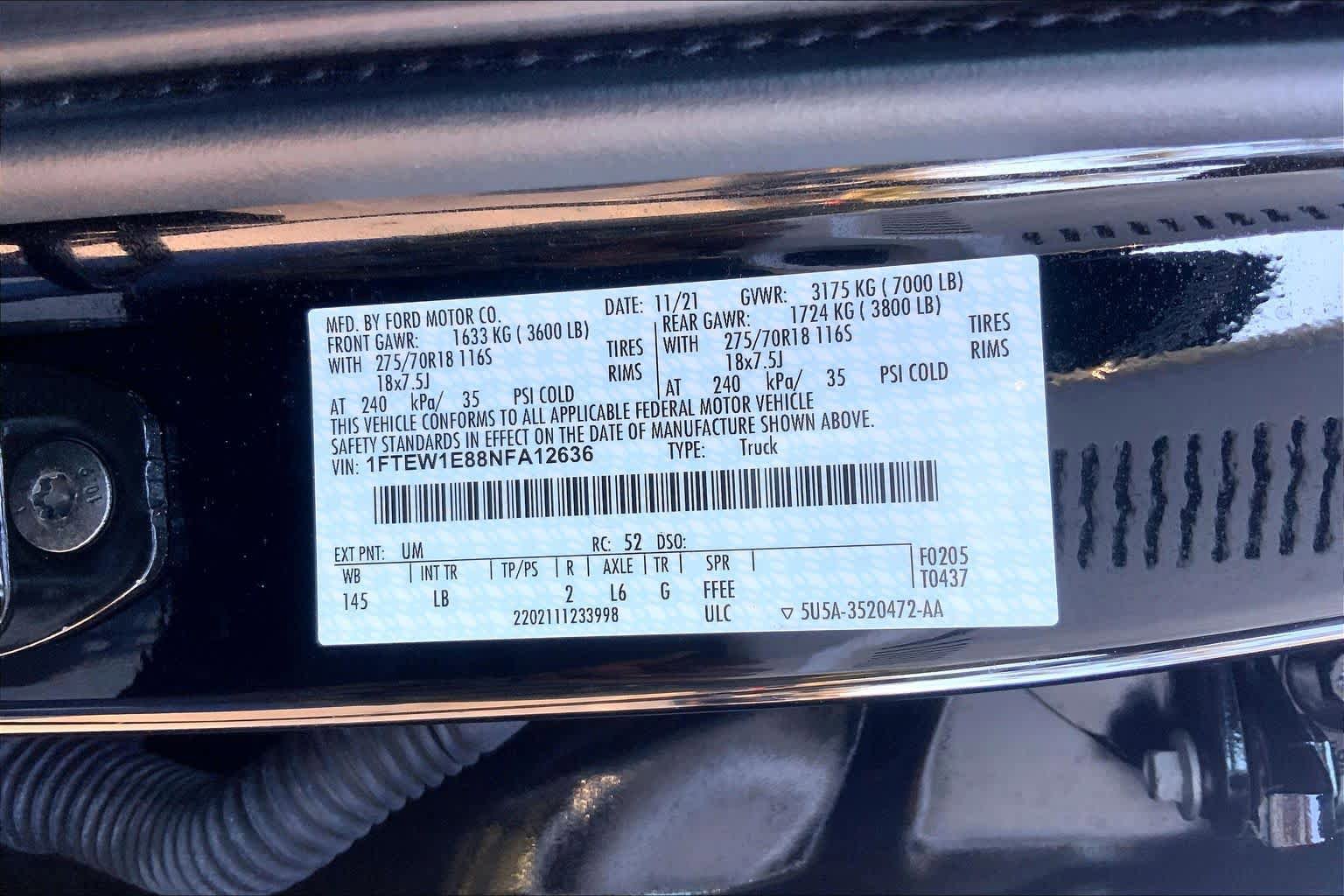 Used 2022 Ford F150 Tremor w/ Equipment Group 401A Mid image 38
