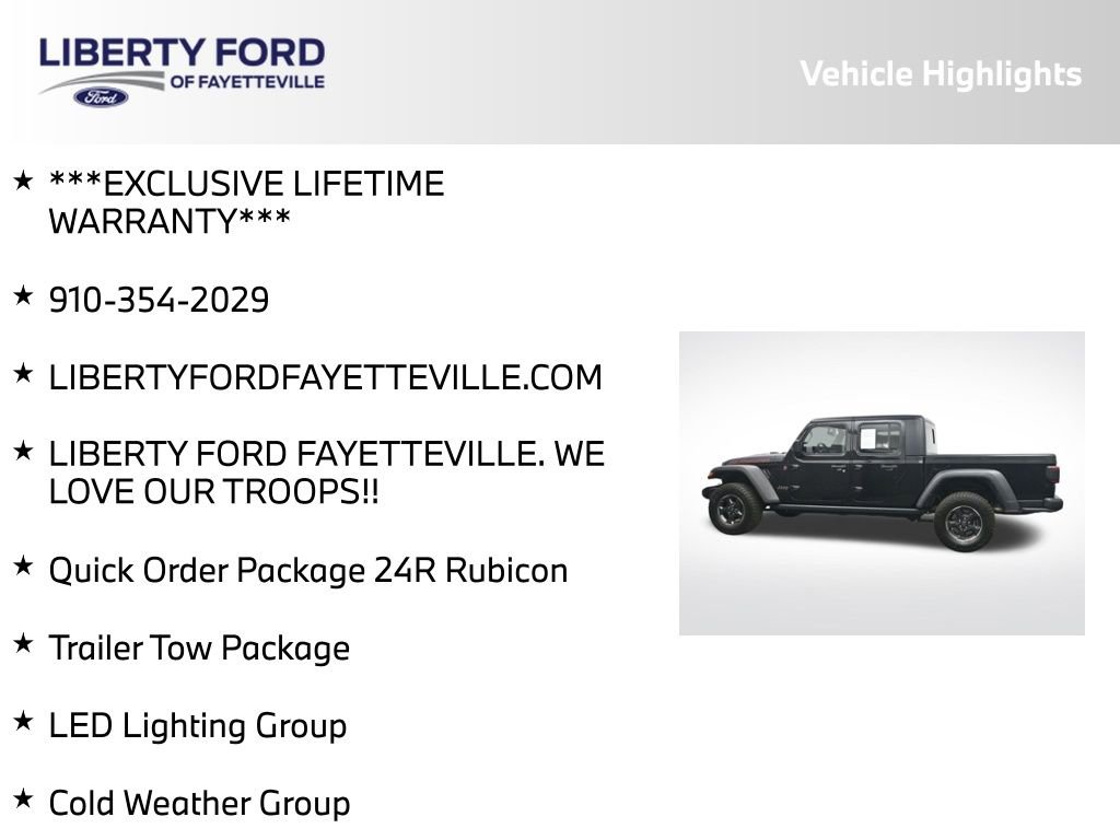 Used 2023 Jeep Gladiator Rubicon w/ LED Lighting Group AWD/4WD image 5