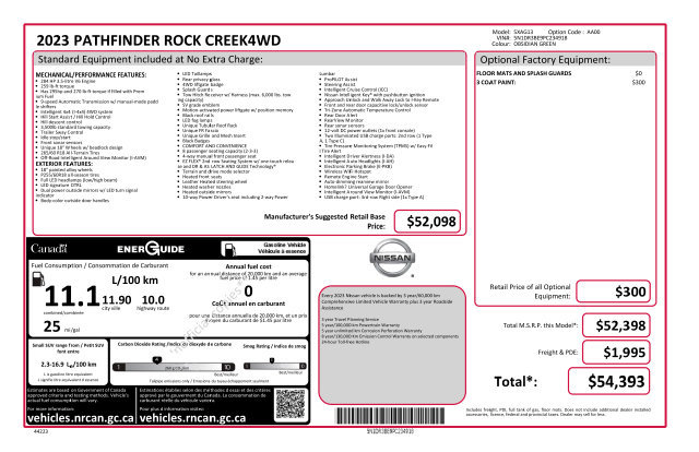 Used 2023 Nissan Pathfinder Rock Creek AWD/4WD image 48
