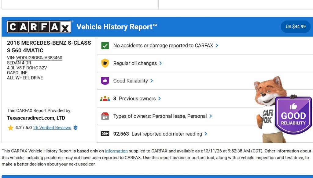 Used 2018 Mercedes-Benz S 560 4MATIC Sedan image 10