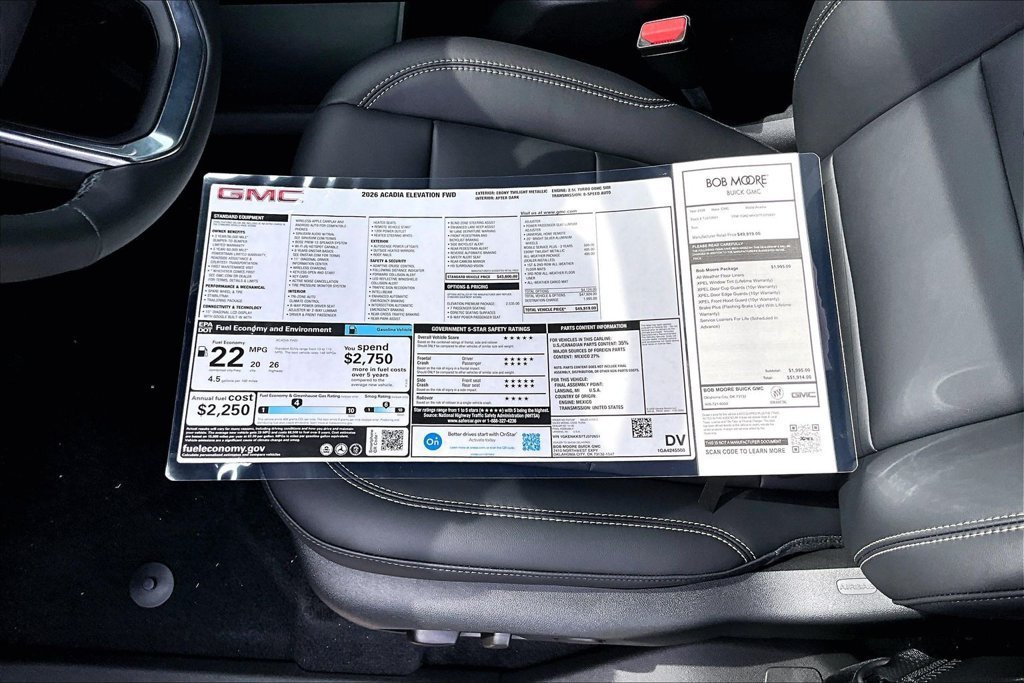 New 2026 GMC Acadia Elevation w/ Elevation Premium Package FWD image 13