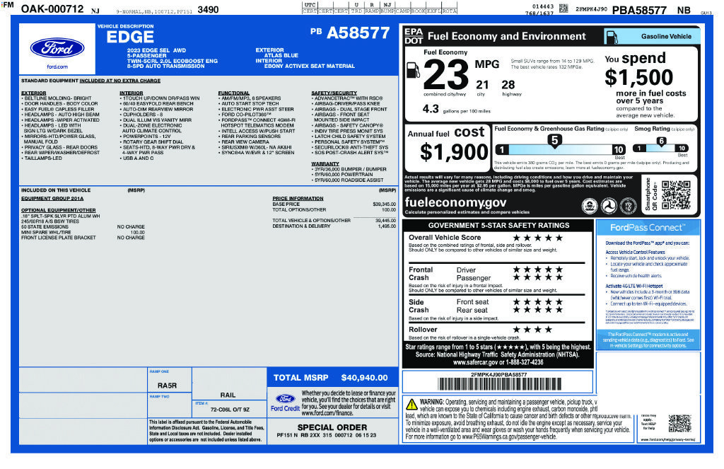 Used 2023 Ford Edge SEL AWD/4WD image 18