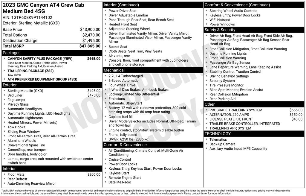 Certified 2023 GMC Canyon AT4 AWD/4WD image 34