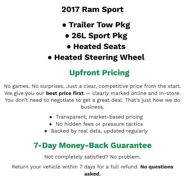 Used 2017 RAM 1500 Sport AWD/4WD image 2