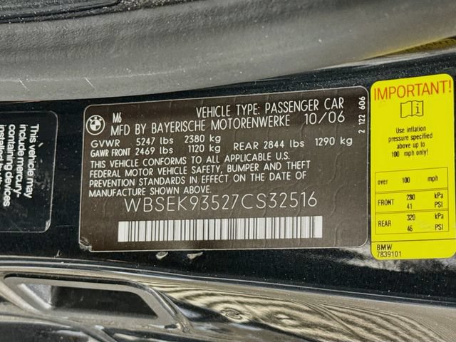 Used 2007 BMW M6 Convertible RWD image 37