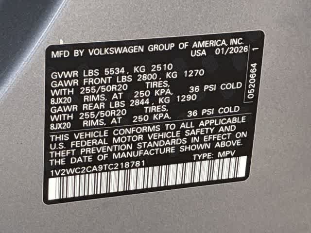 Used 2026 Volkswagen Atlas Cross Sport SE FWD image 38