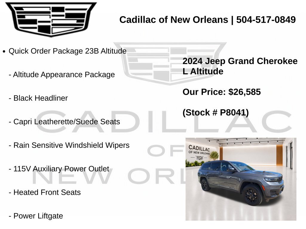 Used 2024 Jeep Grand Cherokee L Laredo AWD/4WD image 7