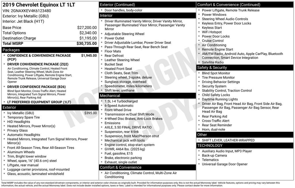 Used 2019 Chevrolet Equinox LT image 10