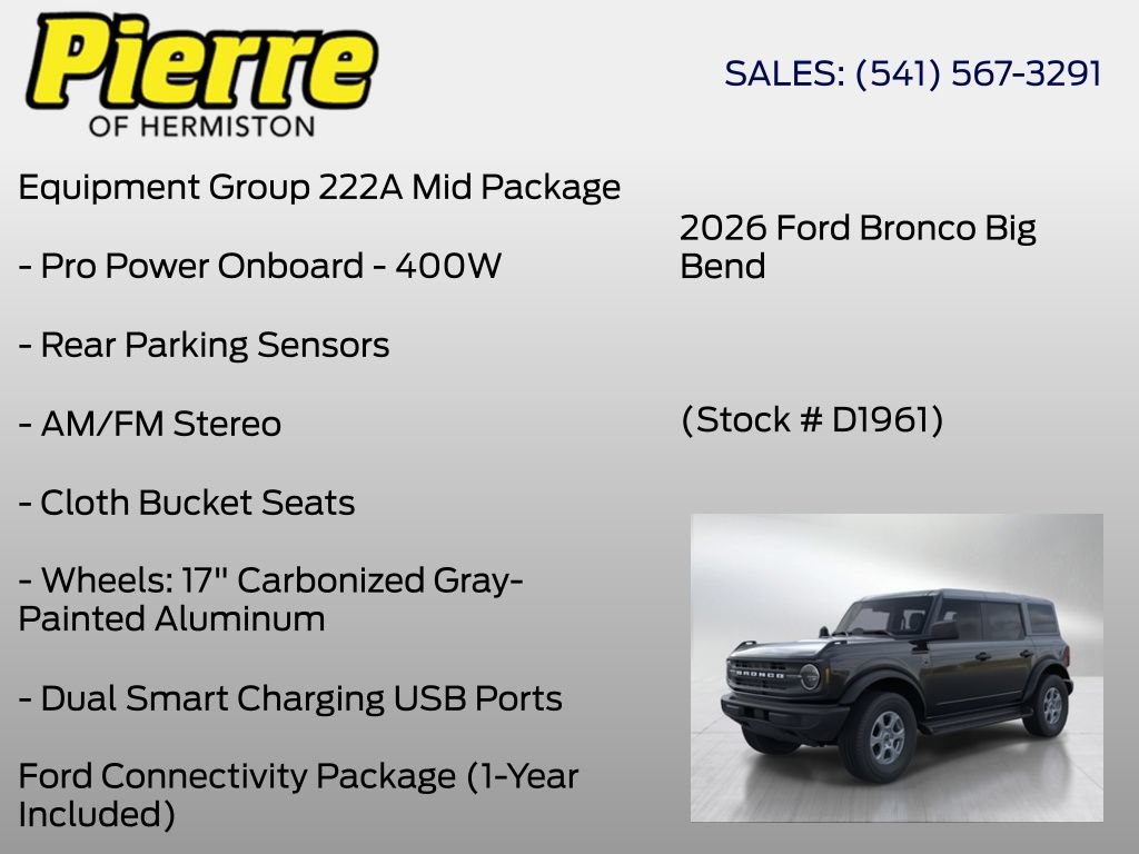 New 2026 Ford Bronco Big Bend AWD/4WD image 12