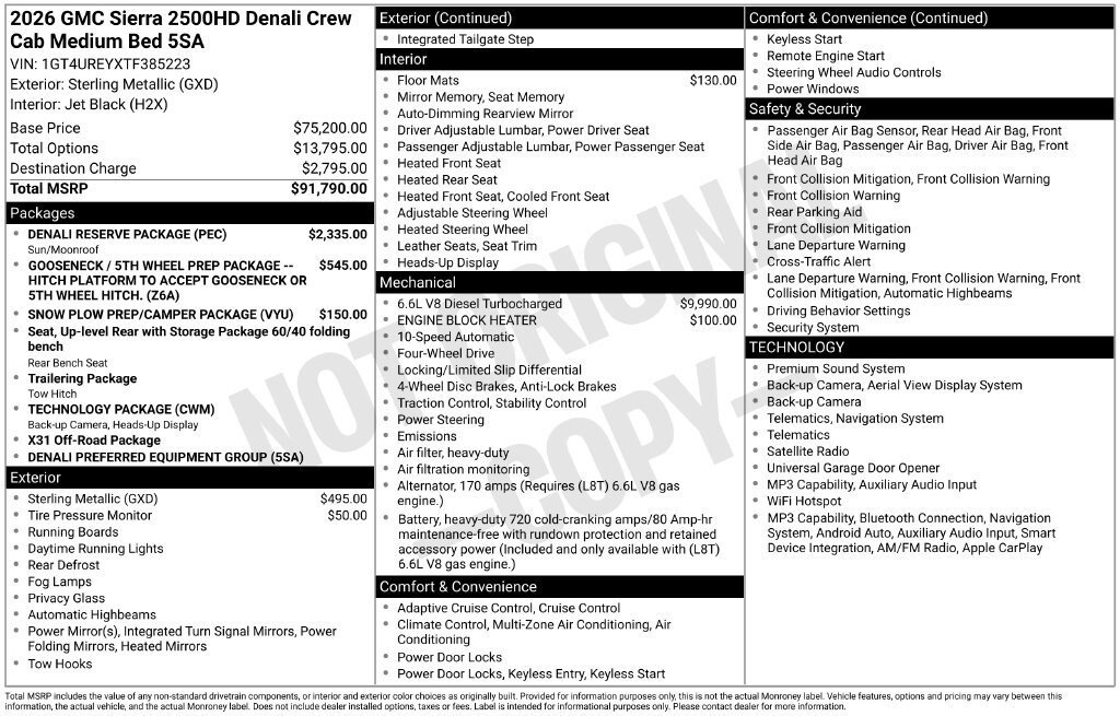 New 2026 GMC Sierra 2500 Denali w/ Denali Reserve Package AWD/4WD image 4