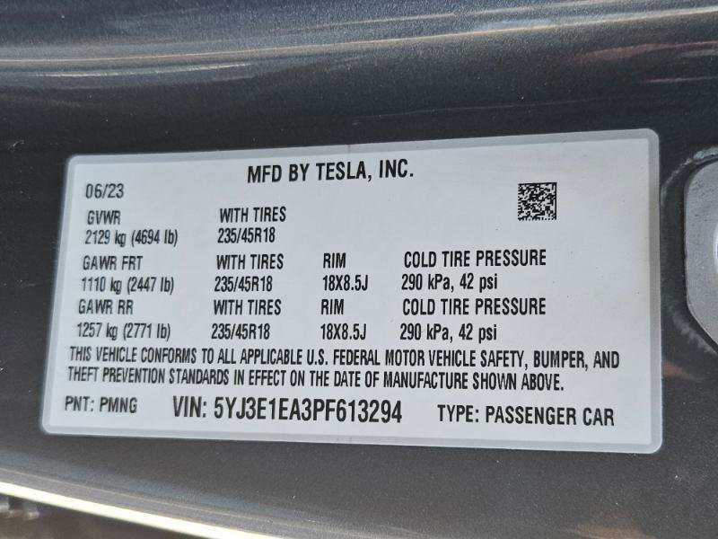 Used 2023 Tesla Model 3 Standard Range RWD image 30