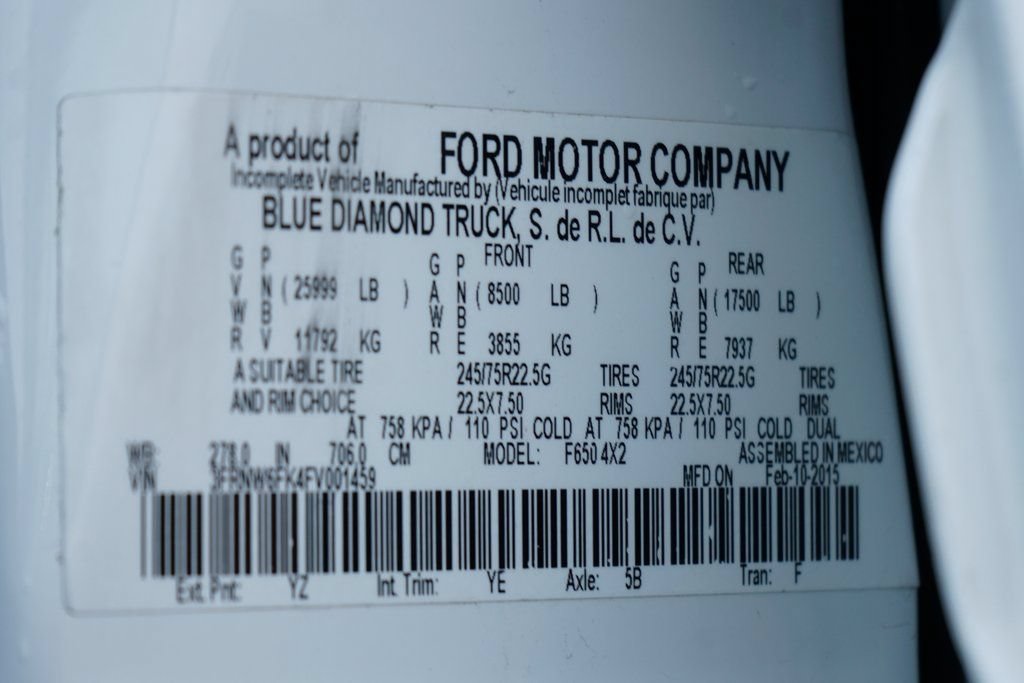 Used 2015 Ford F650 2WD Crew Cab Super Duty image 60