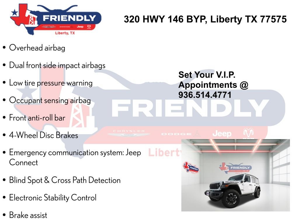 New 2025 Jeep Wrangler Unlimited Rubicon 4xe w/ Safety Group AWD/4WD image 25