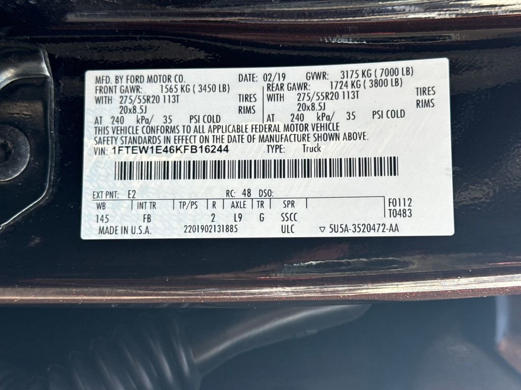 Used 2019 Ford F150 XLT w/ Equipment Group 302A Luxury image 26