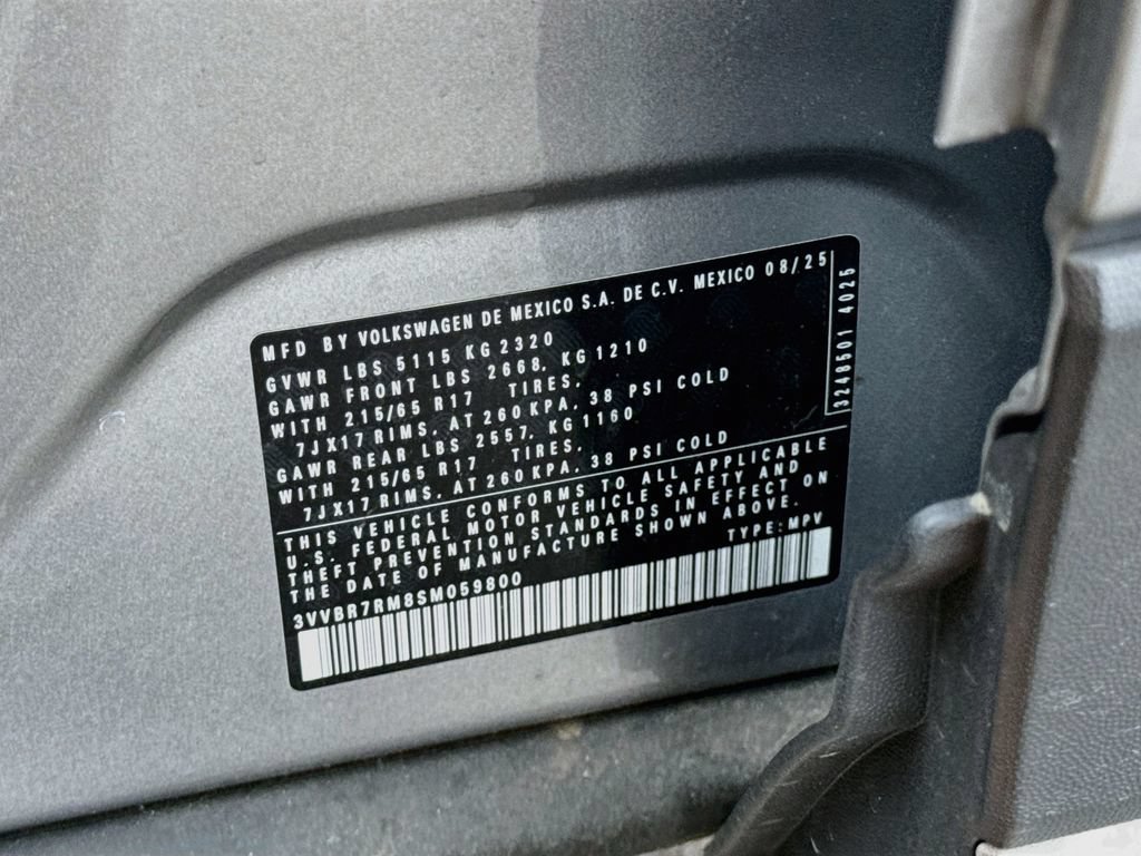 Certified 2025 Volkswagen Tiguan S AWD/4WD image 32