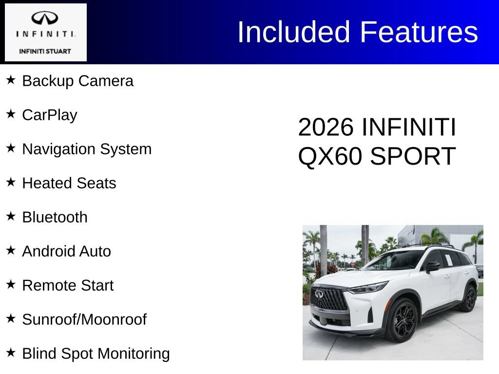 Certified 2026 INFINITI QX60 Sport w/ Dark Cargo Package AWD/4WD image 3