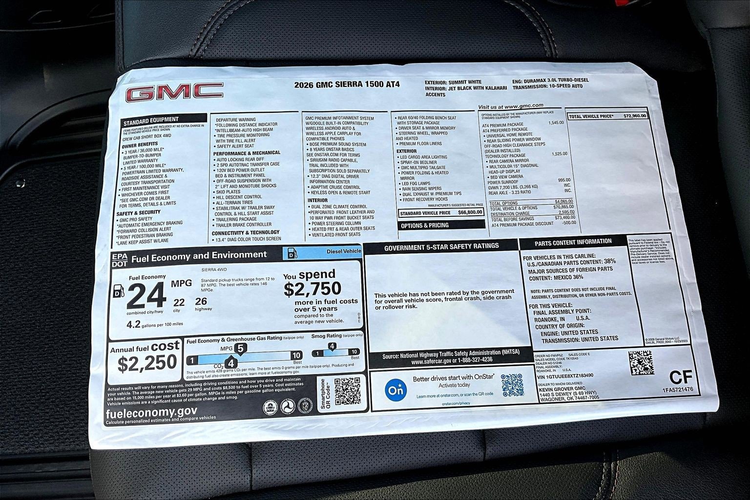 New 2026 GMC Sierra 1500 AT4 w/ AT4 Premium Package image 14