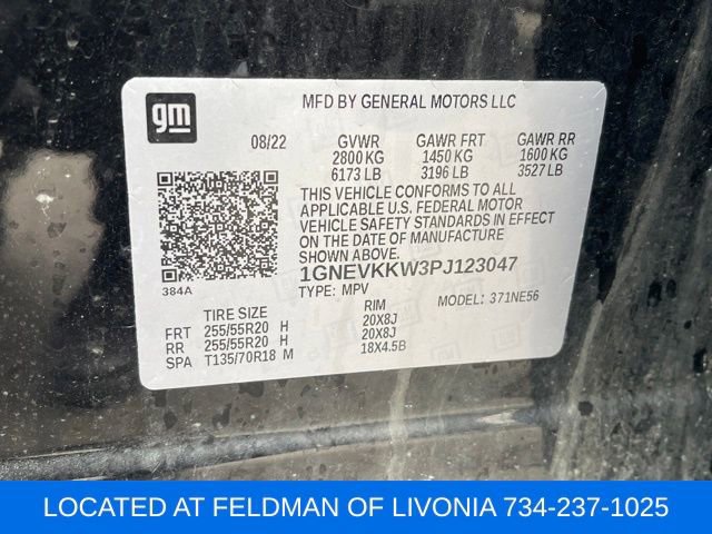 Used 2023 Chevrolet Traverse Premier w/ LPO, Floor Liner Package image 10