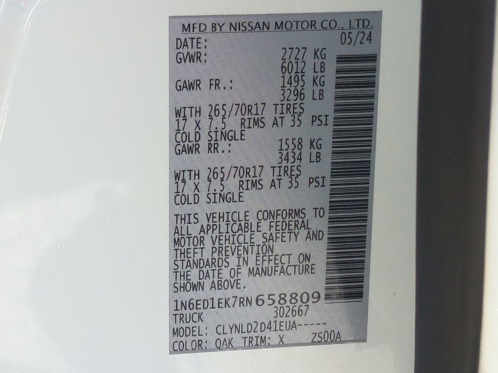 Certified 2024 Nissan Frontier PRO-4X w/ Off-Road Protection Package image 31