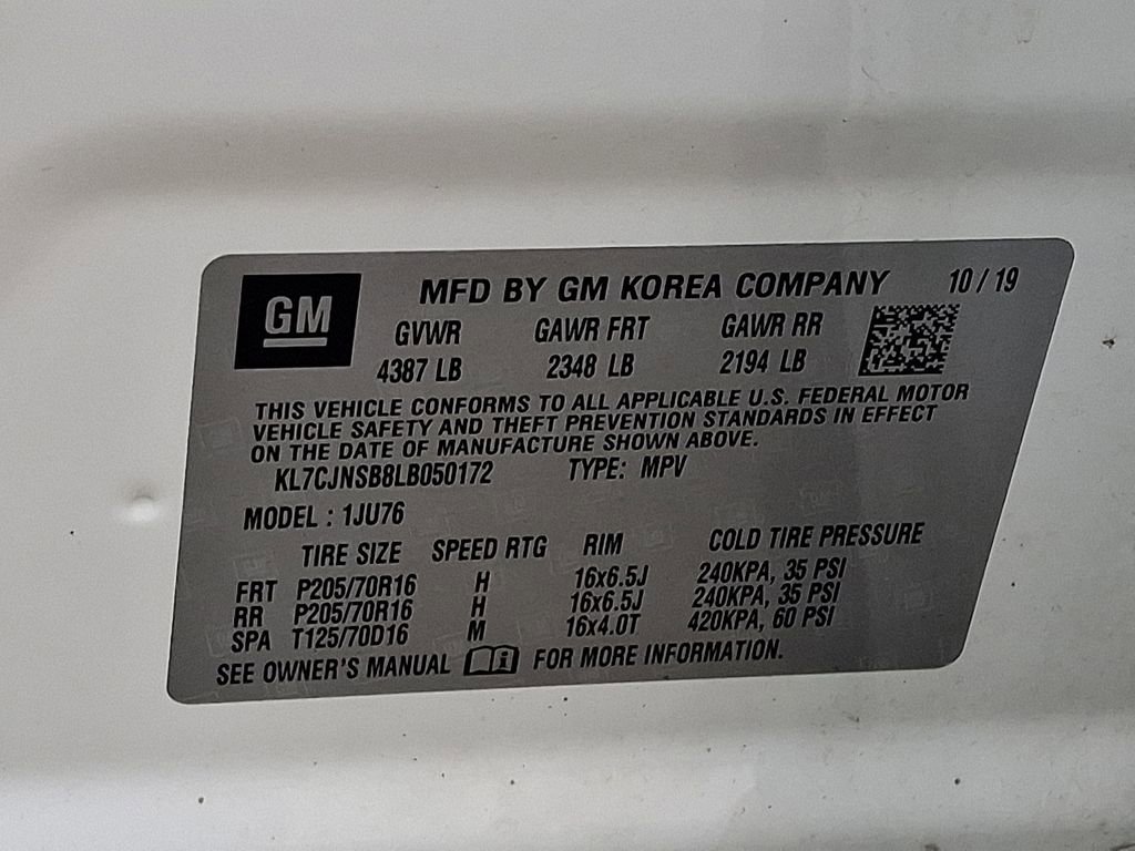 Certified 2020 Chevrolet Trax LS AWD/4WD image 26