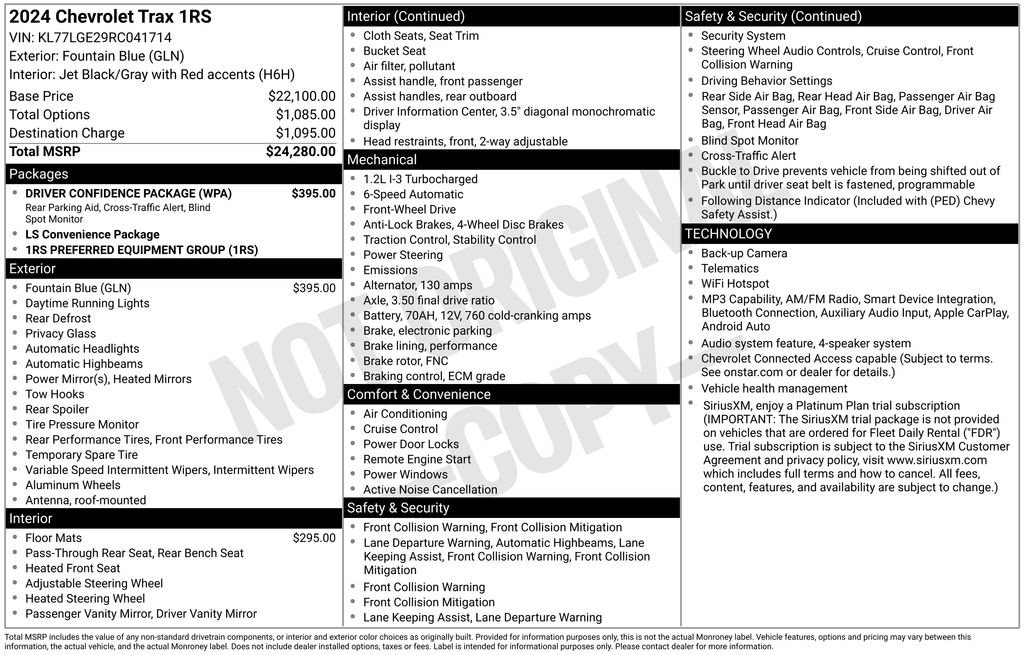 Used 2024 Chevrolet Trax RS w/ Driver Confidence Package FWD image 4