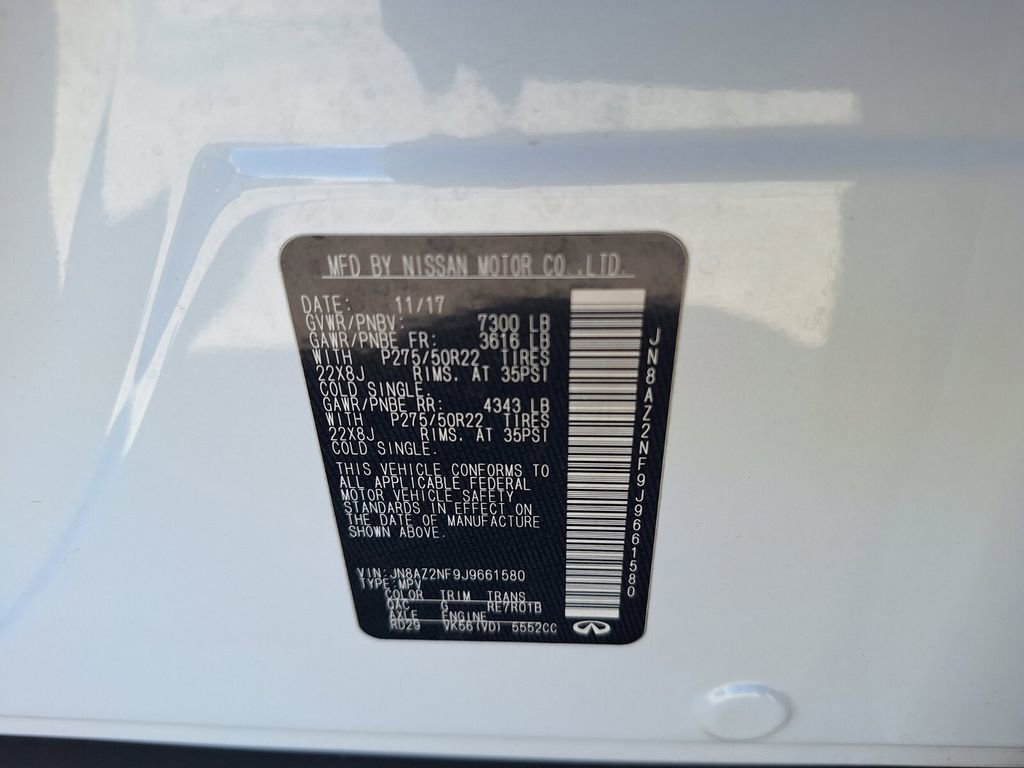 Used 2018 INFINITI QX80 2WD w/ Deluxe Technology Package image 38