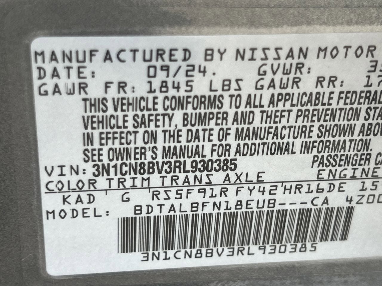 Used 2024 Nissan Versa S image 27