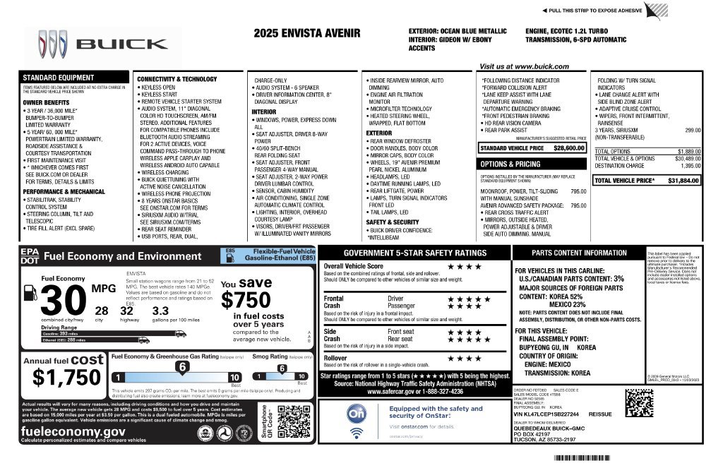Used 2025 Buick Envista Avenir FWD image 3