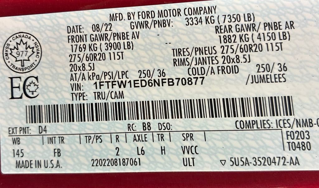 Used 2022 Ford F150 XLT w/ Equipment Group 302A High image 63