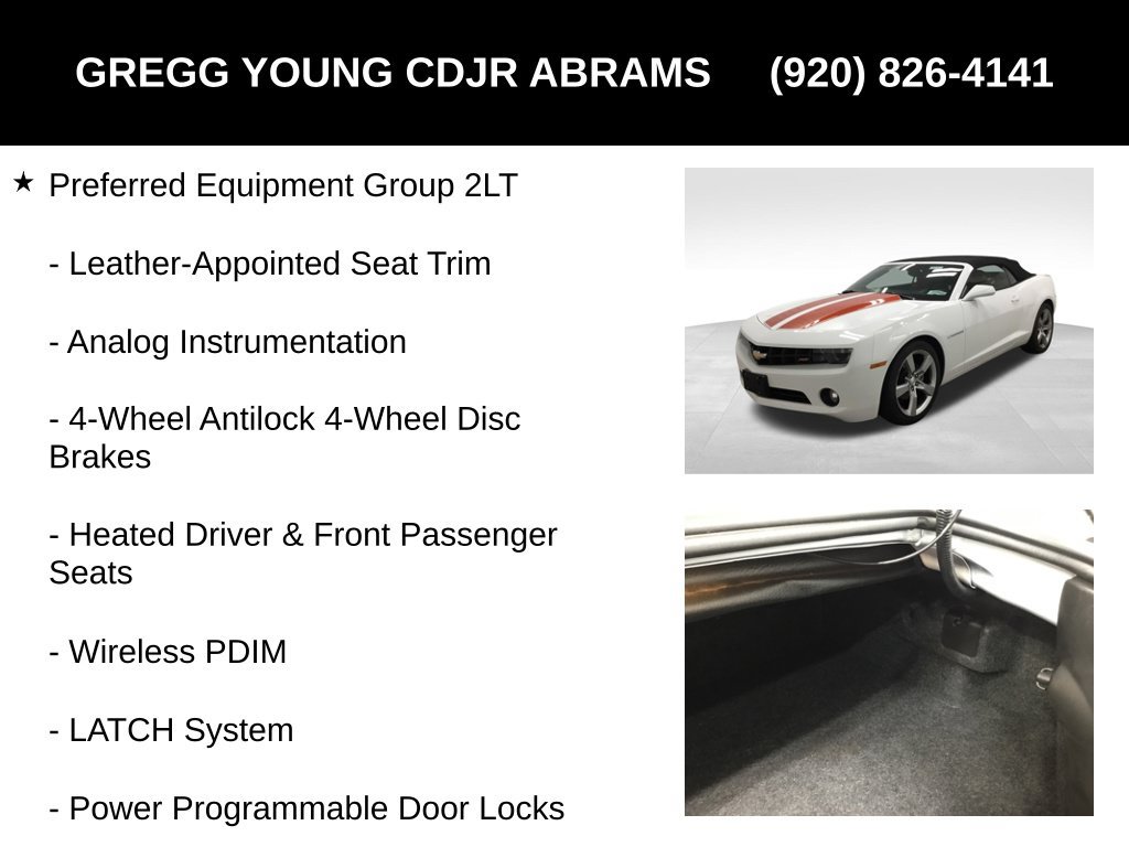Used 2011 Chevrolet Camaro LT w/ RS Package RWD image 13