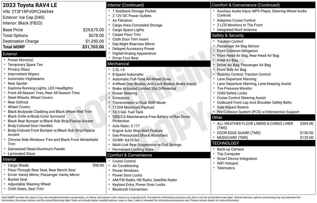Used 2023 Toyota RAV4 LE image 3