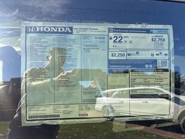New 2026 Honda Odyssey Touring image 5