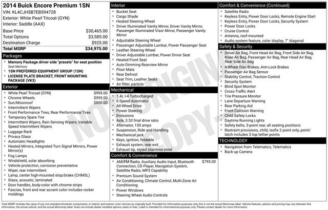 Used 2014 Buick Encore Premium image 1