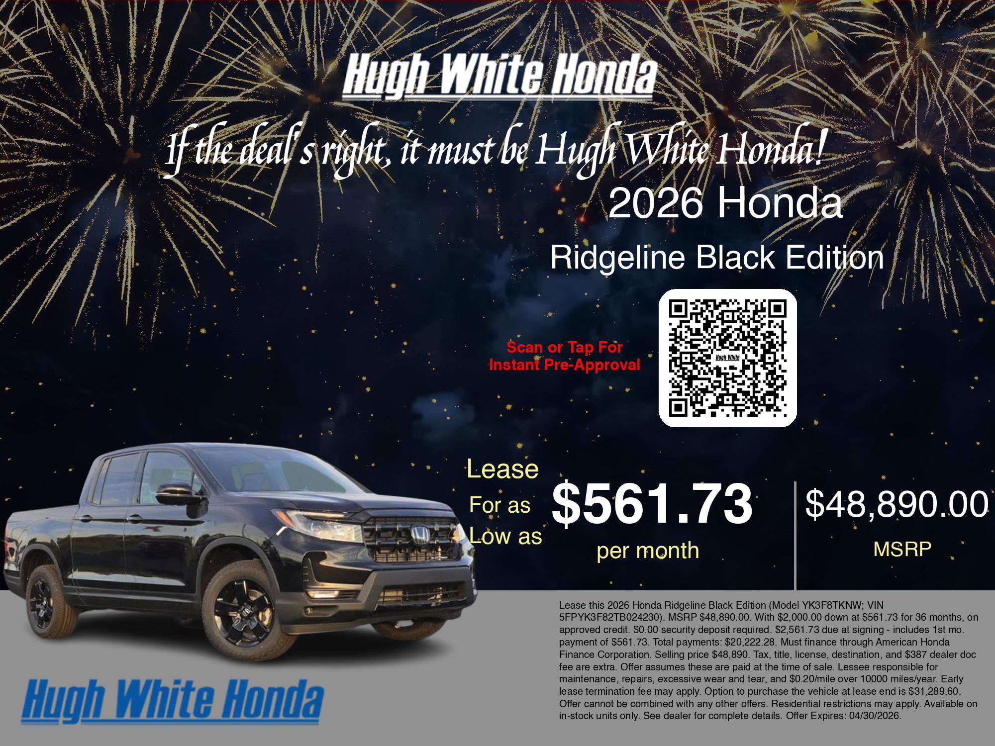 New 2026 Honda Ridgeline Black Edition image 3