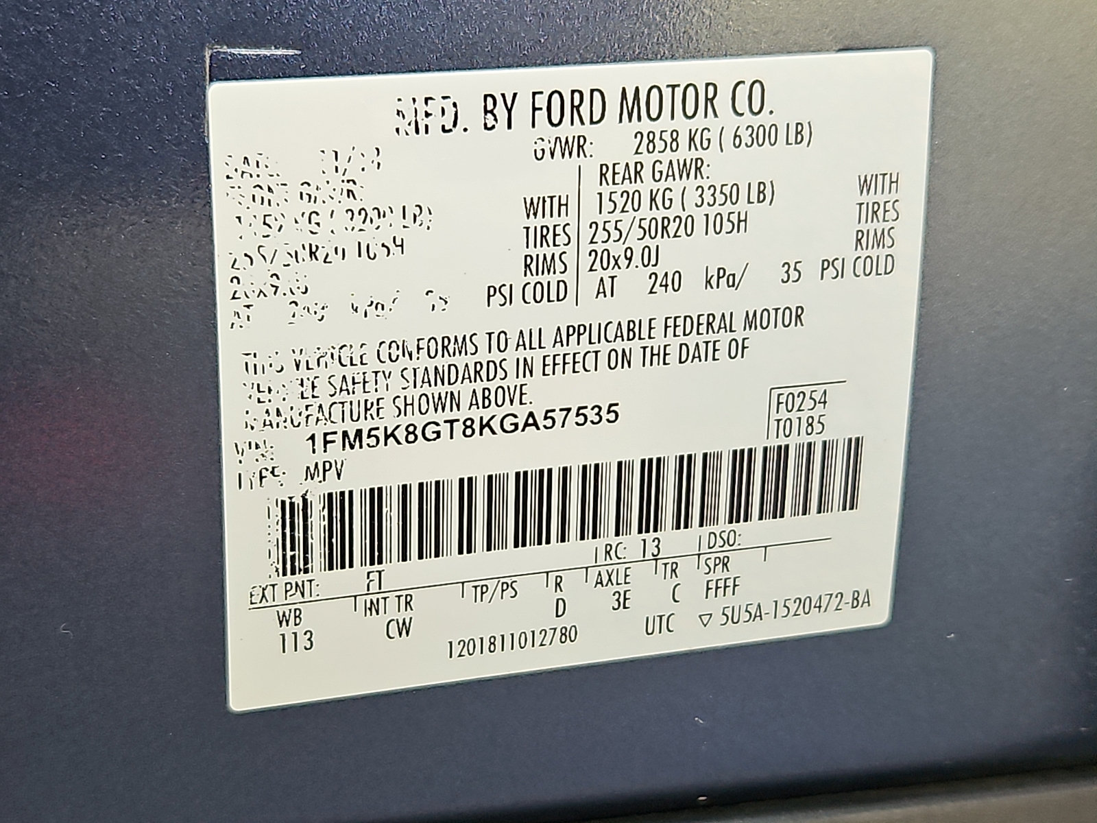 Used 2019 Ford Explorer Sport w/ Equipment Group 401A AWD/4WD image 29