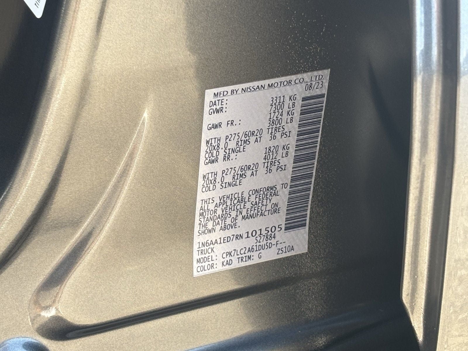 Certified 2024 Nissan Titan SV w/ SV Convenience Package AWD/4WD image 6