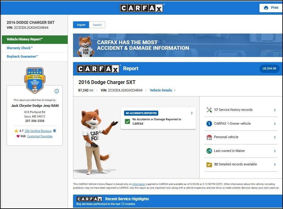 Used 2016 Dodge Charger SXT w/ AWD Plus Group image 13