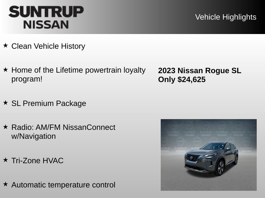 Used 2023 Nissan Rogue SL w/ SL Premium Package FWD image 8