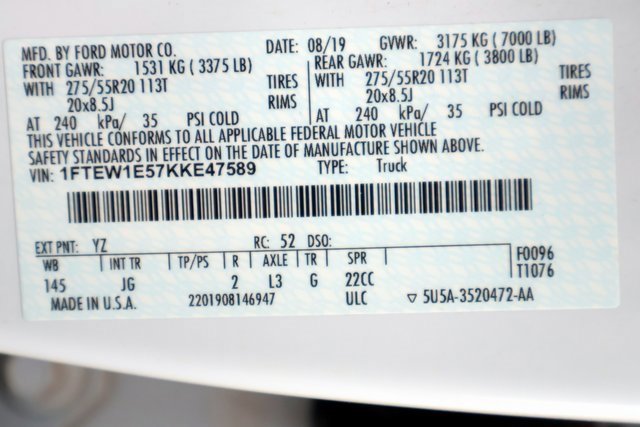 Certified 2019 Ford F150 XL w/ Equipment Group 101A Mid image 20