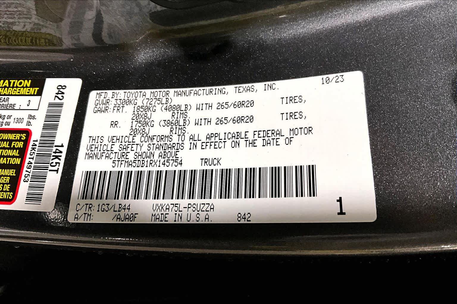 Used 2024 Toyota Tundra 1794 Edition AWD/4WD image 34