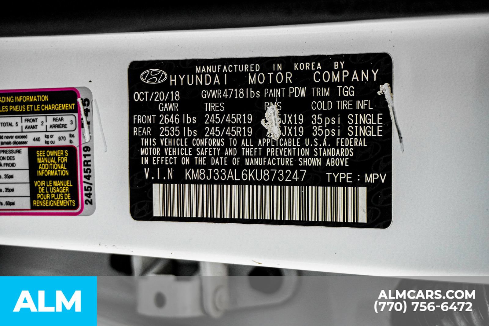 Used 2019 Hyundai Tucson Sport w/ Cargo Package image 65