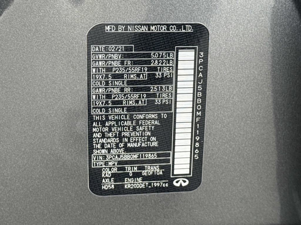 Used 2021 INFINITI QX50 Luxe image 30